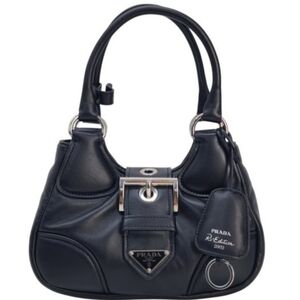 Prada Black Leather Shoulder Bag